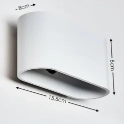 hofstein Appliques|Applique murale Dapp Blanc, 1 lumière