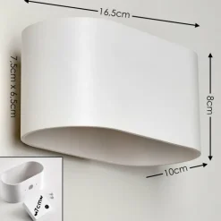 hofstein Appliques|Applique murale Dapp Blanc, 1 lumière