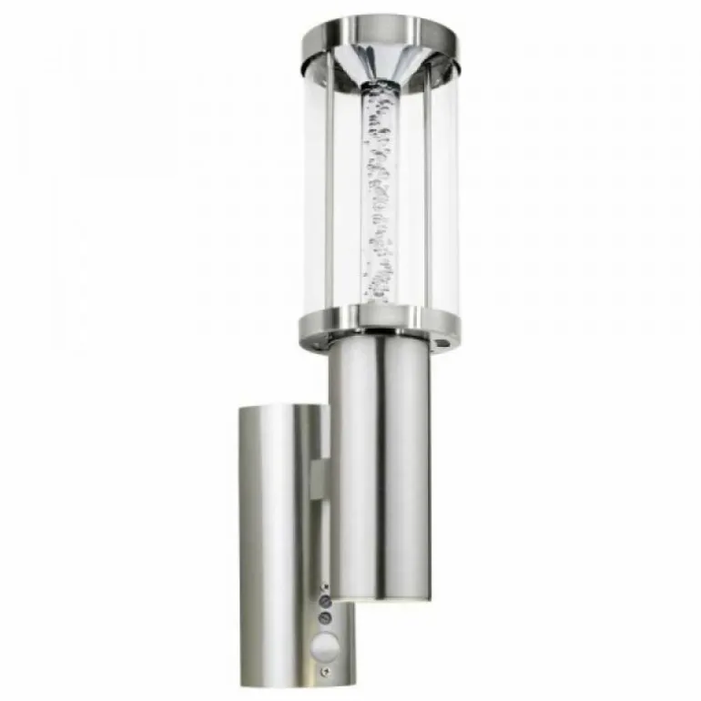 Applique murale d'extérieur Eglo TRONO STICK Acier inoxydable, 1 lumière, Détecteur de mouvement