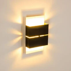 Applique murale d'extérieur Tidan LED Blanc, 2 lumières