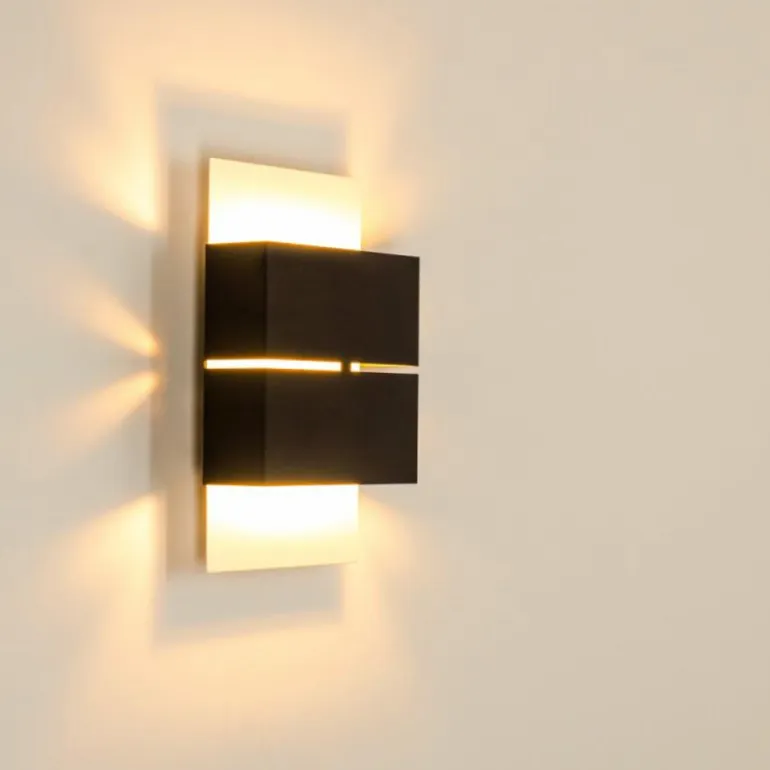 Applique murale d'extérieur Tidan LED Blanc, 2 lumières
