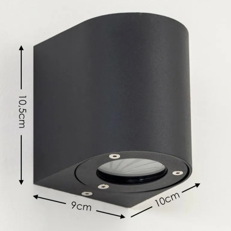 Applique murale d'extérieur Mora LED Noir, 2 lumières