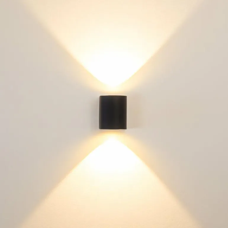 Applique murale d'extérieur Mora LED Noir, 2 lumières