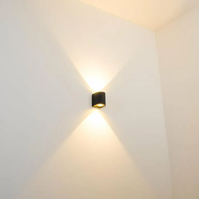 Applique murale d'extérieur Mora LED Noir, 2 lumières