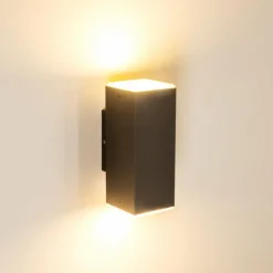 Applique murale d'extérieur Laxa LED Argenté, 2 lumières