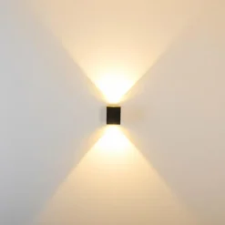 Applique murale d'extérieur Orsa LED Noir, 2 lumières