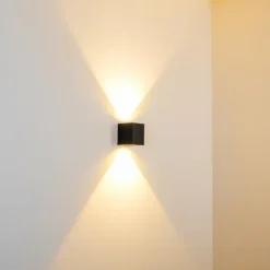 Applique murale d'extérieur Orsa LED Noir, 2 lumières