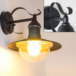 Applique murale d'extérieur Broni Noir, 1 lumière