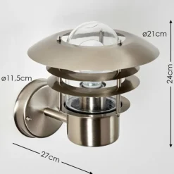 Applique murale d'extérieur Juva Acier inoxydable, 1 lumière