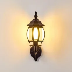 Applique murale d'extérieur Lentua Noir, 1 lumière