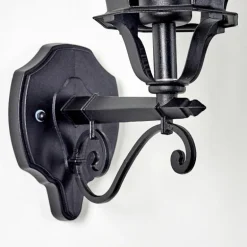 Applique murale d'extérieur Lentua Noir, 1 lumière