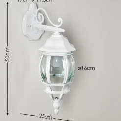 Applique murale d'extérieur Lentua Blanc, 1 lumière