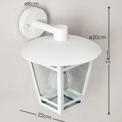 Applique murale d'extérieur Siera Blanc, 1 lumière