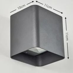 Applique murale d'extérieur Vikom LED Anthracite, 2 lumières