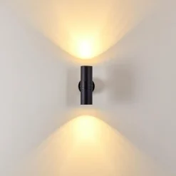 Applique murale d'extérieur Satava LED Noir, 2 lumières