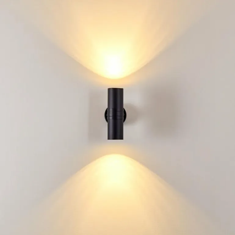 Applique murale d'extérieur Satava LED Noir, 2 lumières