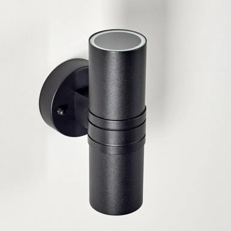 Applique murale d'extérieur Satava LED Noir, 2 lumières