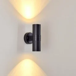Applique murale d'extérieur Satava LED Noir, 2 lumières