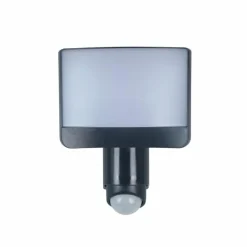 Applique murale d'extérieur Lutec Sunshine LED Anthracite, 1 lumière, Détecteur de mouvement