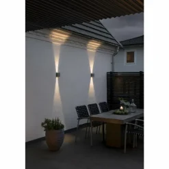 Applique murale d'extérieur Konstsmide Chieri LED Noir, 2 lumières