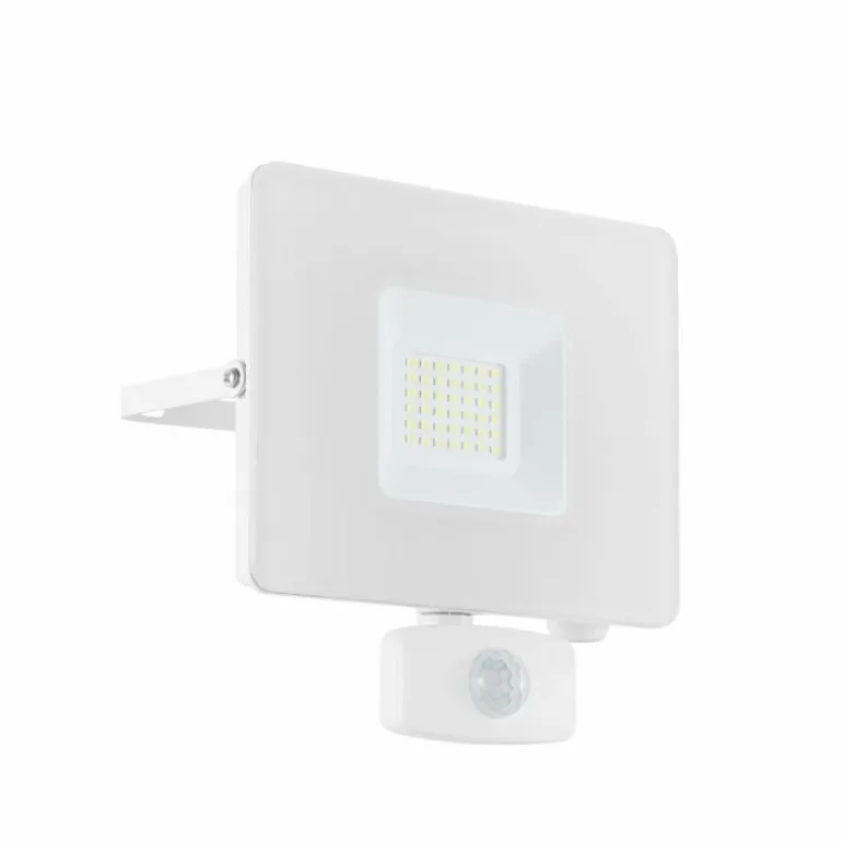 Applique murale d'extérieur Eglo FAEDO LED Blanc, 1 lumière, Détecteur de mouvement