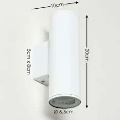Applique murale d'extérieur Brachy LED Blanc, 2 lumières