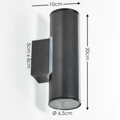 Applique murale d'extérieur Brachy LED Anthracite, 2 lumières