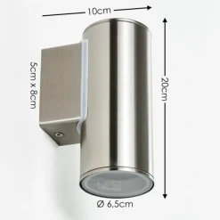 Applique murale d'extérieur Brachy LED Acier inoxydable, 1 lumière