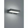 Applique murale d'extérieur Trio CUANDO LED Anthracite, 1 lumière, Détecteur de mouvement
