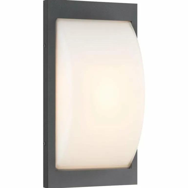 Applique murale d'extérieur LCD Emden LED Noir, 1 lumière, Détecteur de mouvement