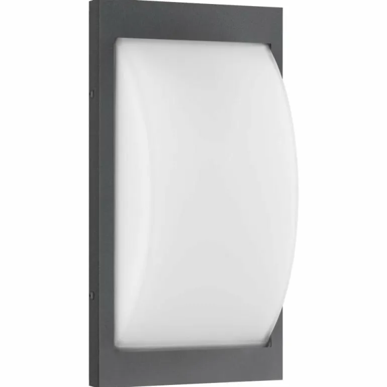 Applique murale d'extérieur LCD Emden LED Noir, 1 lumière, Détecteur de mouvement