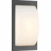 Applique murale d'extérieur LCD Emden Noir, 1 lumière, Détecteur de mouvement