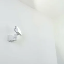 Applique murale d'extérieur Loit LED Blanc, 1 lumière, Détecteur de mouvement