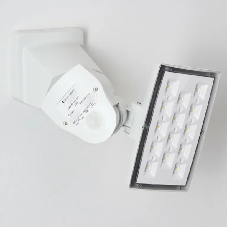 Applique murale d'extérieur Loit LED Blanc, 1 lumière, Détecteur de mouvement
