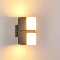 Applique murale d'extérieur Swanek LED Anthracite, 2 lumières