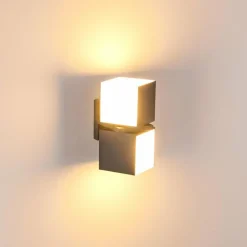 Applique murale d'extérieur Swanek LED Anthracite, 2 lumières