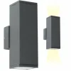 Applique murale d'extérieur KS Verlichting Kelvin Anthracite, 2 lumières