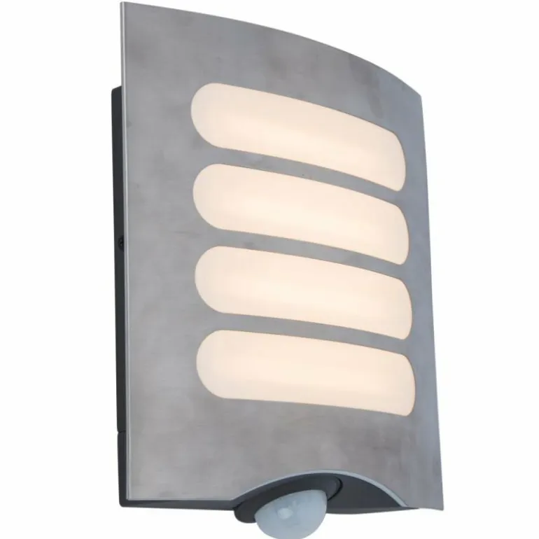 Applique murale d'extérieur Lutec FARELL LED Anthracite, 1 lumière, Détecteur de mouvement