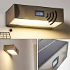 Applique murale d'extérieur Attu LED Nickel mat, 1 lumière, Détecteur de mouvement