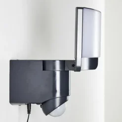 Applique murale d'extérieur Larvik LED Anthracite, 1 lumière, Détecteur de mouvement