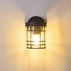 Applique murale d'extérieur Bjerndrup Noir, 1 lumière