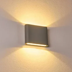 Applique murale d'extérieur Tinglev LED Gris, 2 lumières