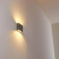 Applique murale d'extérieur Tinglev LED Gris, 2 lumières