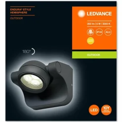 Applique murale d'extérieur LEDVANCE ENDURA Noir, 1 lumière