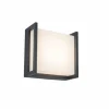 Applique murale d'extérieur Lutec QUBO Anthracite, 1 lumière