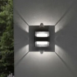 Applique murale d'extérieur Lutec DELTA Anthracite, 1 lumière