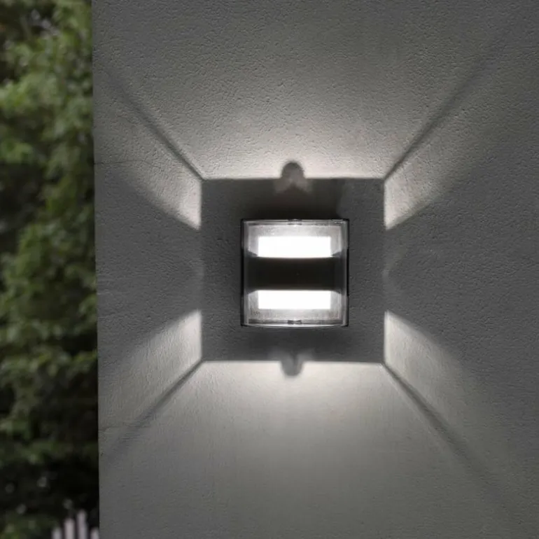 Applique murale d'extérieur Lutec DELTA Anthracite, 1 lumière