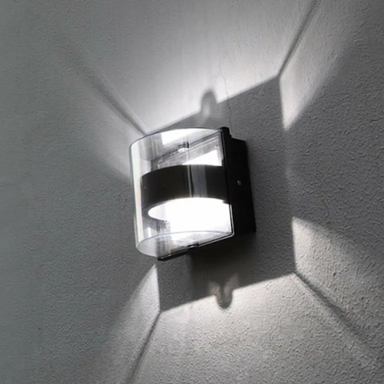 Applique murale d'extérieur Lutec DELTA Anthracite, 1 lumière