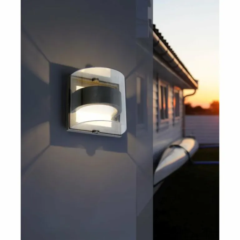 Applique murale d'extérieur Lutec DELTA Anthracite, 1 lumière