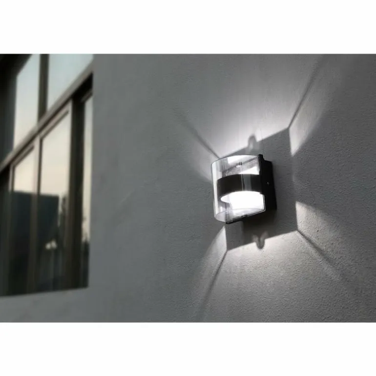 Applique murale d'extérieur Lutec DELTA Anthracite, 1 lumière